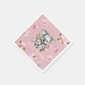 Serviette En Papier Joyeux premier anniversaire aquarelle Koala (Coin)