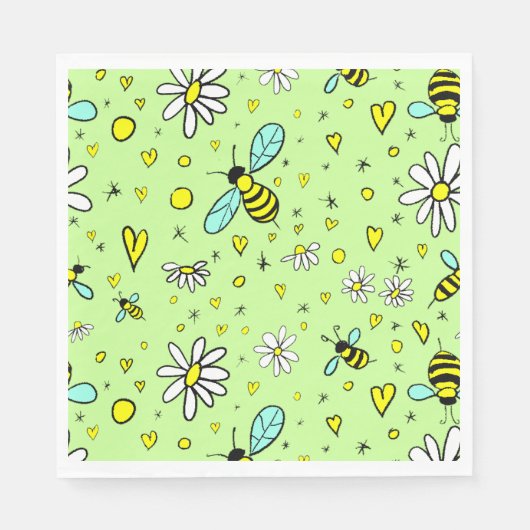Serviette En Papier joyeux printemps (Devant)