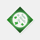 Serviette En Papier Joyeux Saint Patrick`s Day Shamrock vert irlandais (Coin)