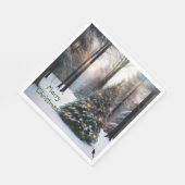 Serviette En Papier Joyeux sapin de Noël (Coin)