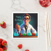 Serviette En Papier Joyeux scientifique anniversaire (En situation)