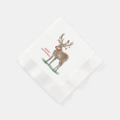 Serviette En Papier Joyeux serviettes de Noël aux cerfs (Coin)