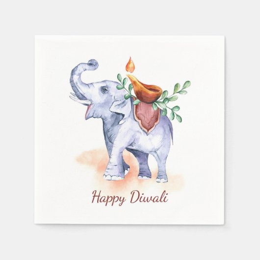 Serviette En Papier Joyeux serviettes Diwali (Devant)