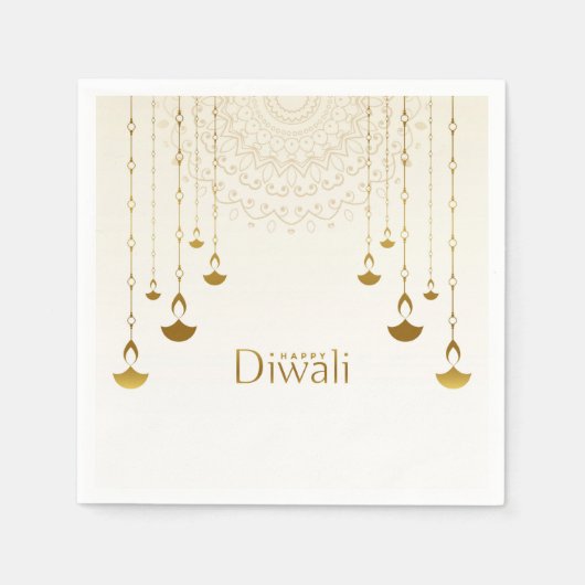 Serviette En Papier Joyeux serviettes Diwali (Devant)