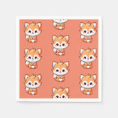 Serviette En Papier Joyeux serviettes Fox (Devant)