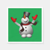 Serviette En Papier Joyeux Snowman Holiday Party (Devant)