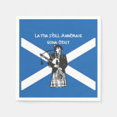 Serviette En Papier Joyeux St Andrews Jour Drapeau Bagpiper Petit (Devant)