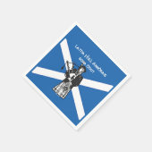 Serviette En Papier Joyeux St Andrews Jour Drapeau Bagpiper Petit (Coin)