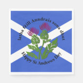 Serviette En Papier Joyeux St Andrews Jour Drapeau Moyen chardon (Devant)