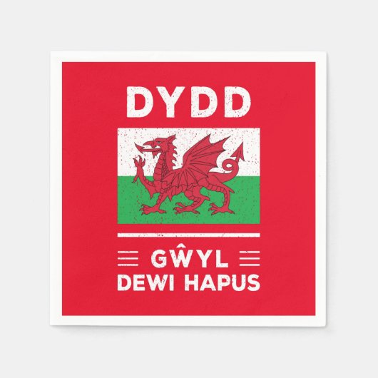 Serviette En Papier Joyeux St David's Day 3 (Devant)