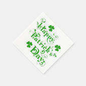Serviette En Papier Joyeux St. Patrick's Day Floral Text Design 2b (Coin)