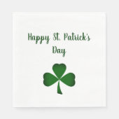 Serviette En Papier Joyeux St. Patrick's Day Lucky Green Shamrock (Devant)