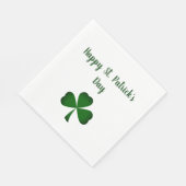 Serviette En Papier Joyeux St. Patrick's Day Lucky Green Shamrock (Coin)