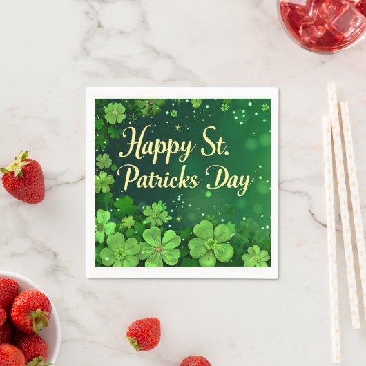 Serviette En Papier Joyeux St. Patrick's Day Paper Napkin (En situation)