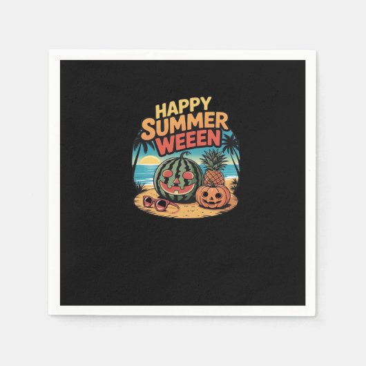 Serviette En Papier Joyeux summerween classique (Devant)