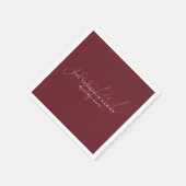 Serviette En Papier Joyeux texte superposition Nom Noël Bourgogne (Coin)