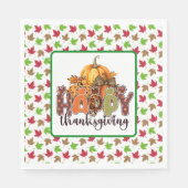 Serviette En Papier Joyeux Thanksgiving  (Devant)