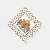Serviette En Papier Joyeux Thanksgiving  (Coin)