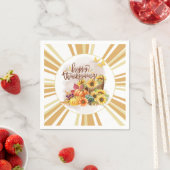 Serviette En Papier Joyeux Thanksgiving (En situation)