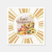 Serviette En Papier Joyeux Thanksgiving (Devant)
