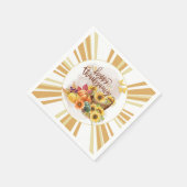 Serviette En Papier Joyeux Thanksgiving (Coin)