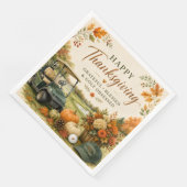Serviette En Papier Joyeux Thanksgiving  (Coin)