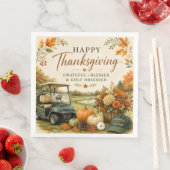 Serviette En Papier Joyeux Thanksgiving  (En situation)