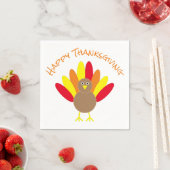 Serviette En Papier Joyeux Thanksgiving (En situation)