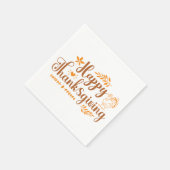 Serviette En Papier Joyeux Thanksgiving (Coin)