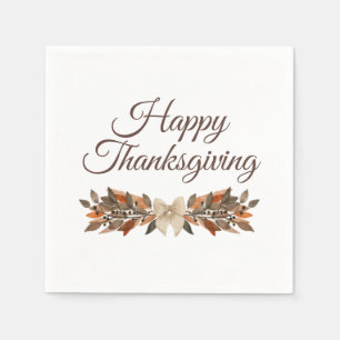 Serviette en papier « Joyeux Thanksgiving » neutre