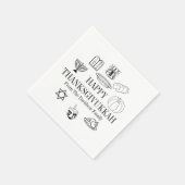 Serviette En Papier Joyeux Thanksgivukkah Thanksgiving Hanoukka (Coin)