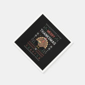 Serviette En Papier Joyeux Thanksmans Noël Thanksgiving Turquie (Coin)