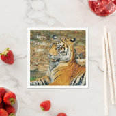 Serviette En Papier Joyeux tigre d'anniversaire (En situation)