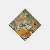 Serviette En Papier Joyeux tigre d'anniversaire (Coin)