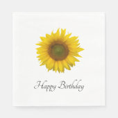 Serviette En Papier Joyeux tournesol d'anniversaire (Devant)