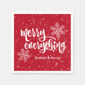 Serviette En Papier Joyeux Tout Snowfall de vacances (Devant)