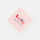Serviette En Papier Joyeux Valentines Day Pink Party (Coin)