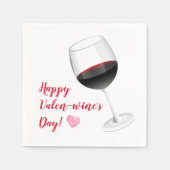 Serviette En Papier Joyeux Valentines Day Vins Amateurs Papier Napkins (Devant)