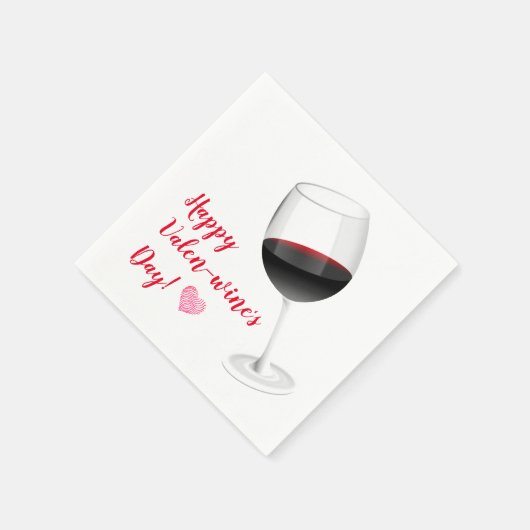 Serviette En Papier Joyeux Valentines Day Vins Amateurs Papier Napkins (Coin)