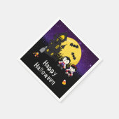 Serviette En Papier Joyeux Vampires du parti Halloween violet (Coin)
