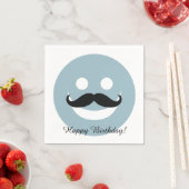 Serviette En Papier Joyeux visage de Moustache (En situation)