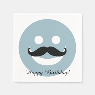 Serviette En Papier Joyeux visage de Moustache