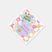 Serviette En Papier Joyeux visage sourire Super À damiers anniversaire (Coin)