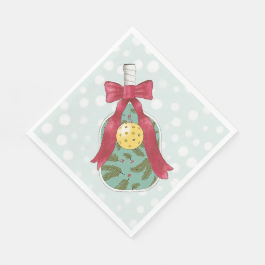 Serviette En Papier Joyeux Volley-jours Pickleball thème vacances serv (Coin)