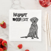 Serviette En Papier Joyeux Woofday (En situation)