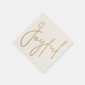 Serviette En Papier JOYFUL Gold Faux Foil (Coin)