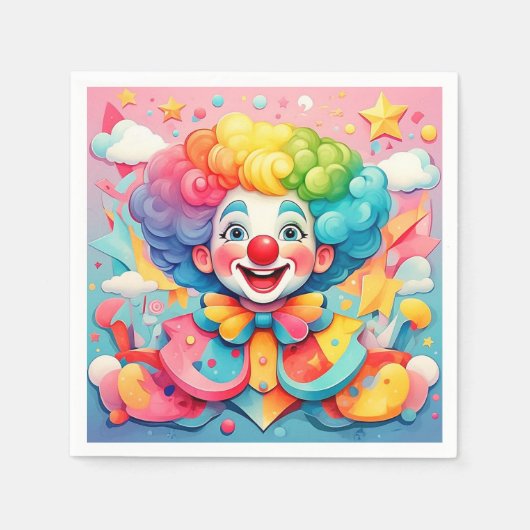 SERVIETTE EN PAPIER " JOYFUL JESTER " (Devant)