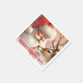 Serviette En Papier Joyful Santa Rudolph Festive Table Napkins (Coin)