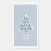 Serviette En Papier Joyoux Noel Papier bleu Serviettes d'hôtes (Devant)