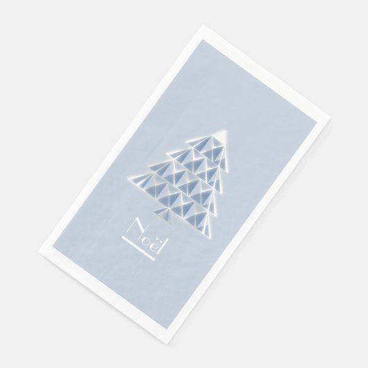 Serviette En Papier Joyoux Noel Papier bleu Serviettes d'hôtes (Coin)